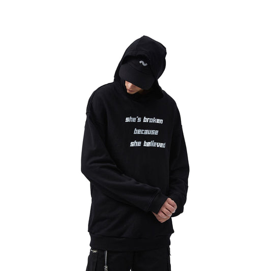 Reflective Slogan Hoodie