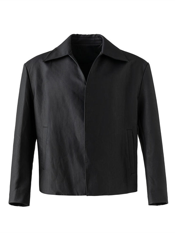 Basic PU Leather Jacket