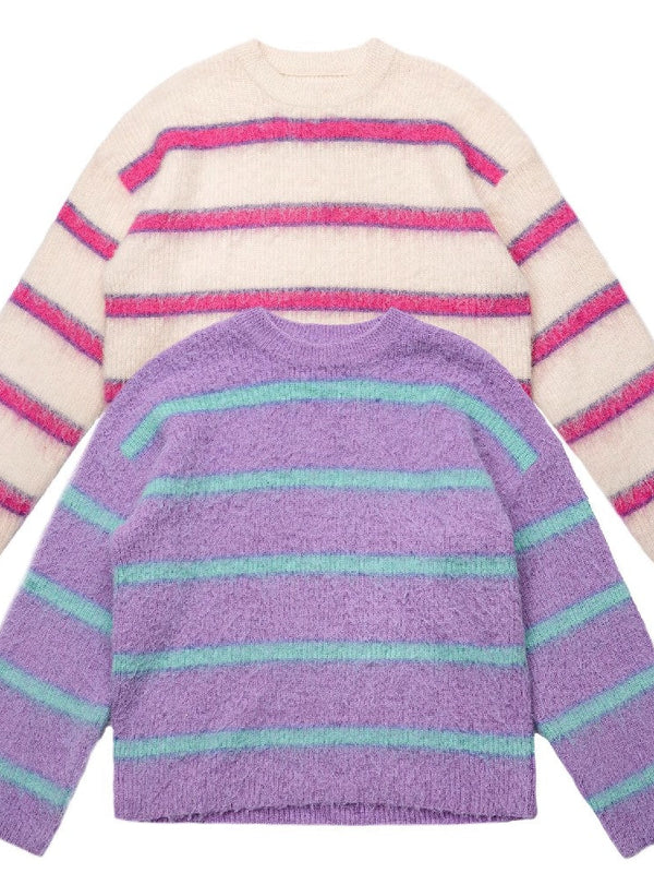 Striped Fur Sweater