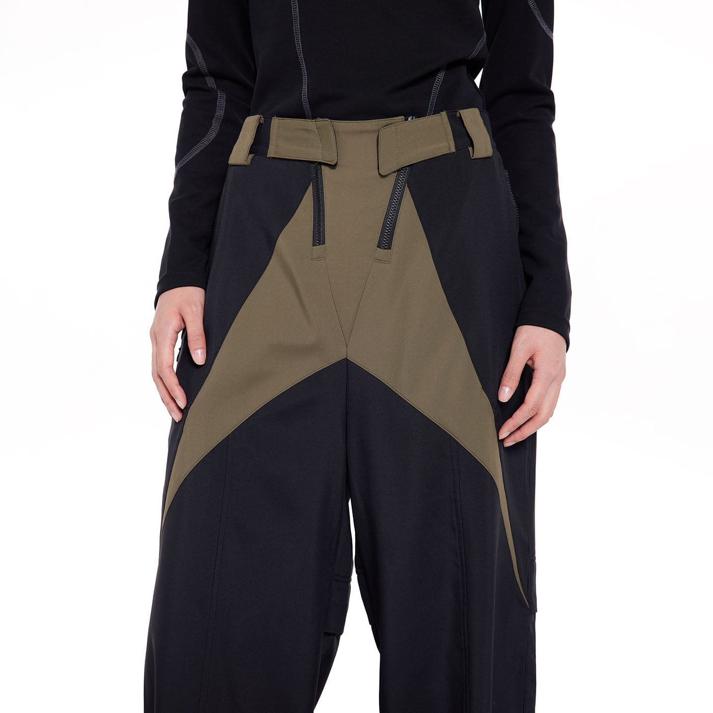 Zipper Paneled Pants