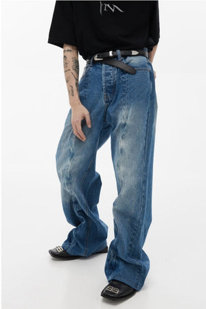 Raffled Knee Jeans - ASRO