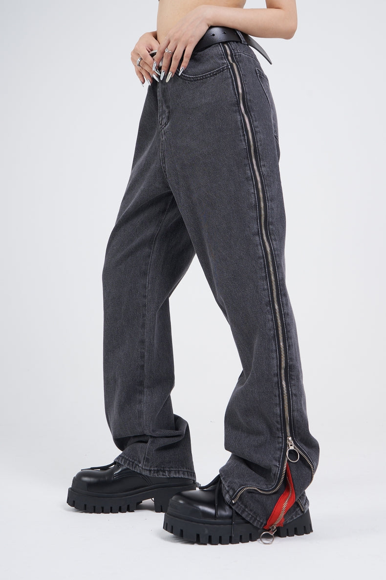 Red Line Zip Jeans