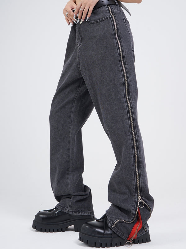 Red Line Zip Jeans