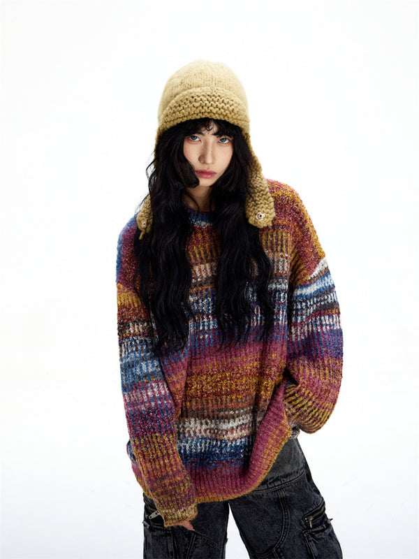 Streetwear Fuzzy Knit Sweater