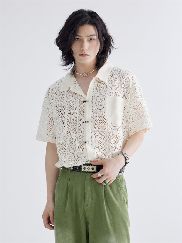 Lace Short Sleeve Shirt