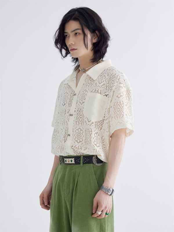 Lace Short Sleeve Shirt