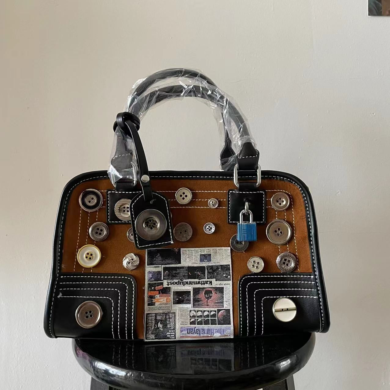 Vintage Button Bag