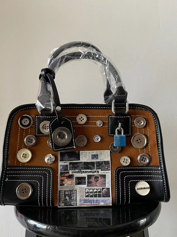 Vintage Button Bag