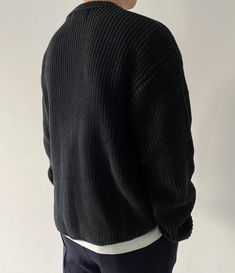 Simple Zip Knit Sweater