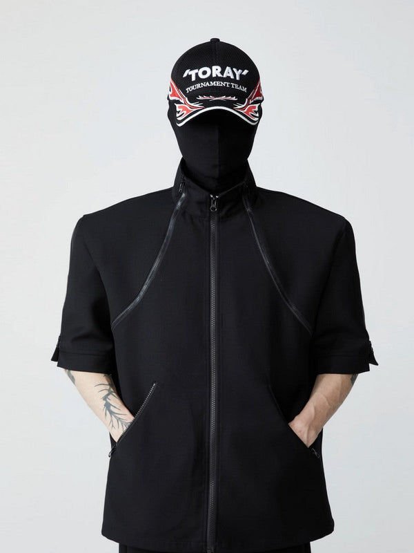 Shoulder Pads Zip Tee