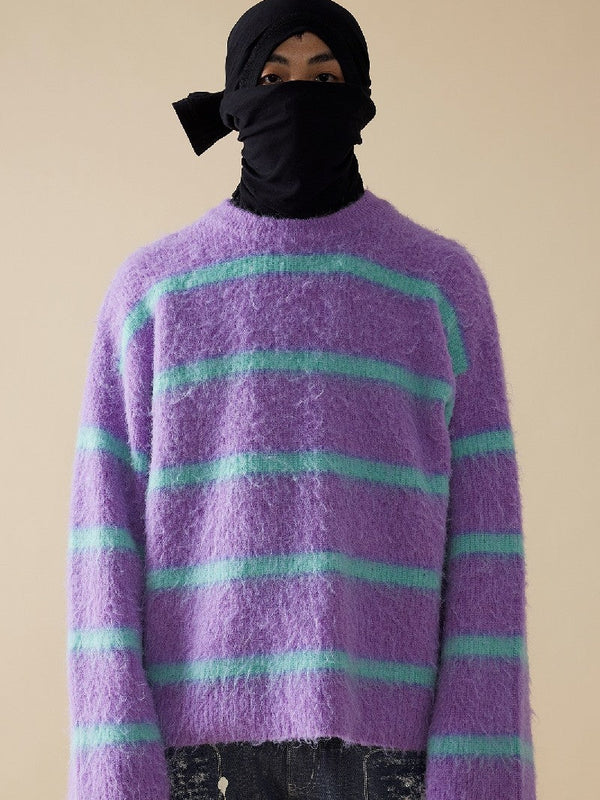 Striped Fur Sweater