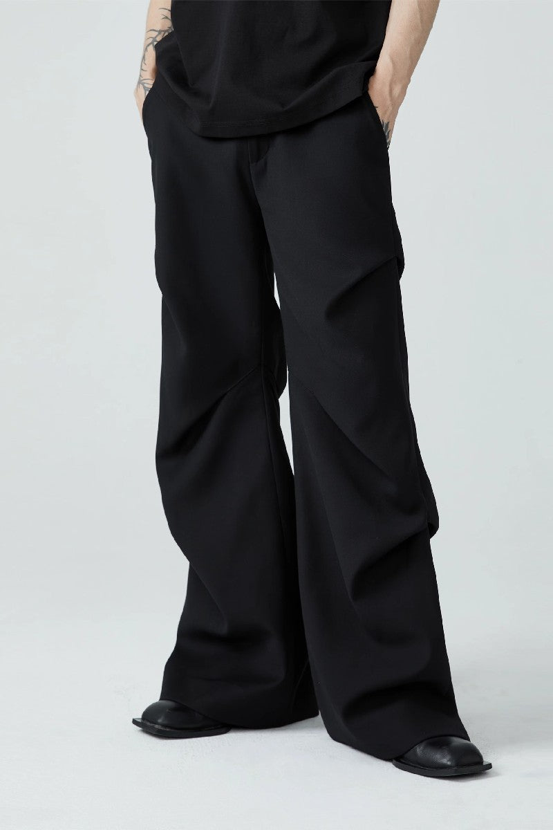 Pleated Loose Suit Trousers