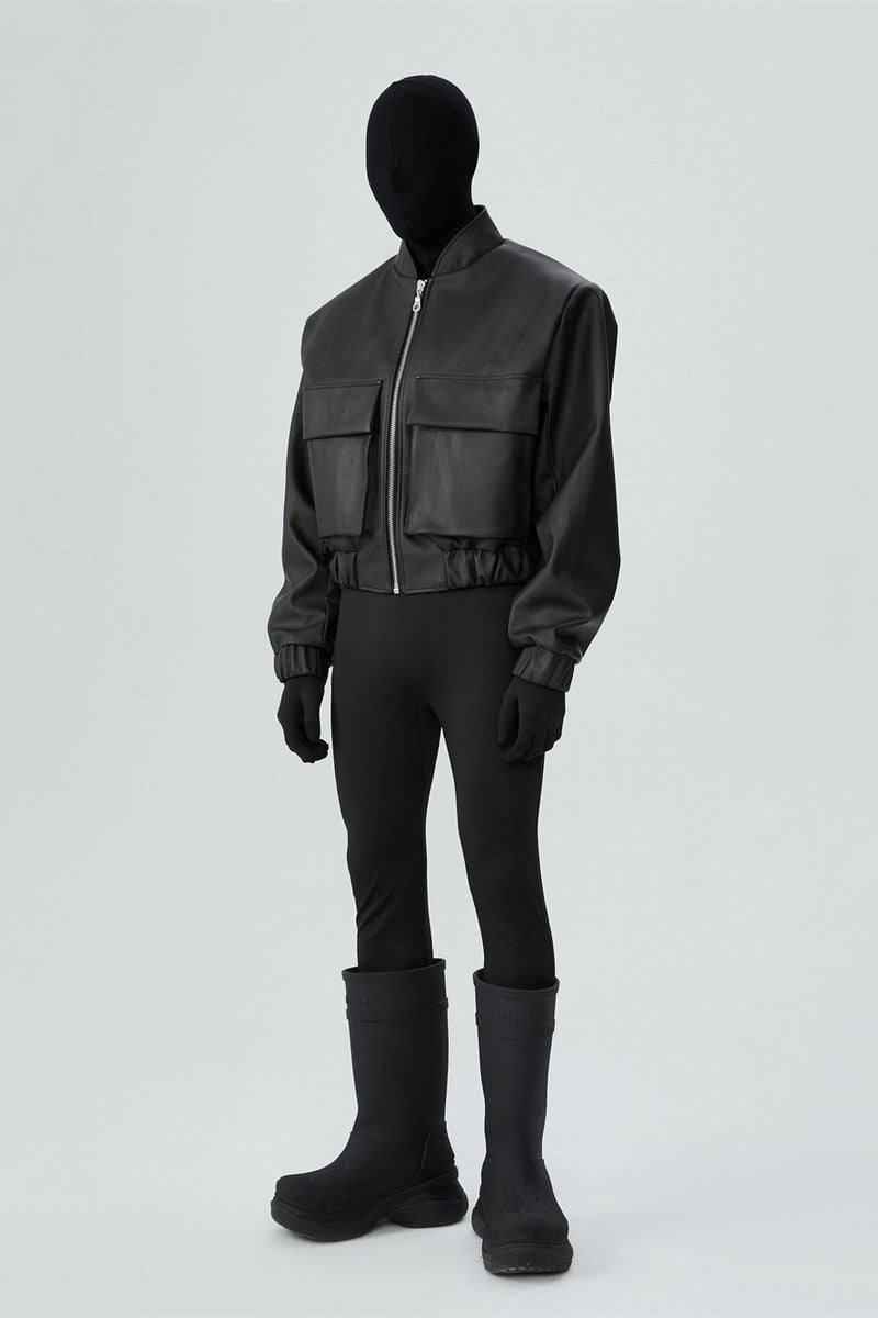 Short PU Leather Jacket