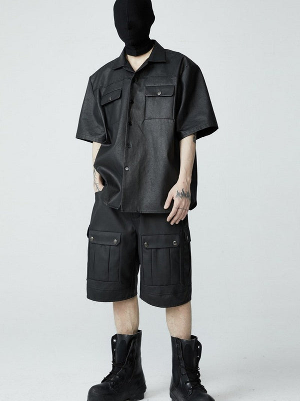 Waxed Multi Pocket Shorts