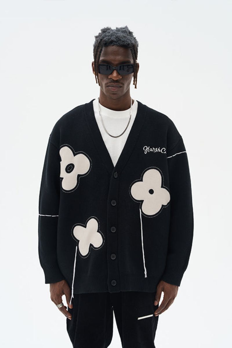 Le Flowers Knitted Cardigan