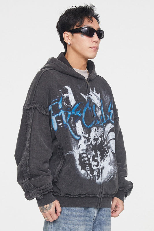 Graffiti Zip Hoodie