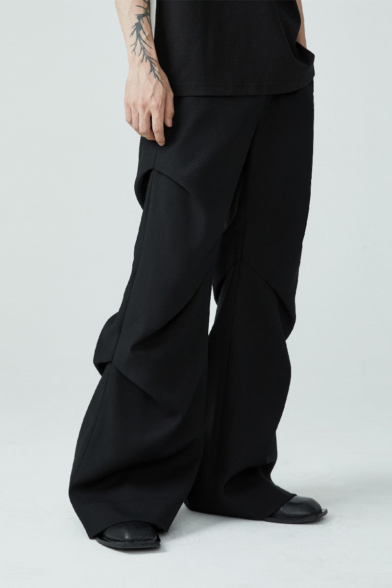 Pleated Loose Suit Trousers