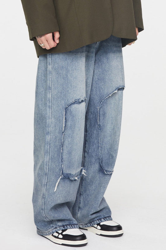 Layered Washed Denim