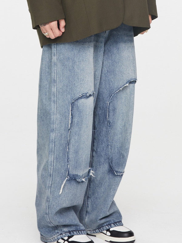 Layered Washed Denim
