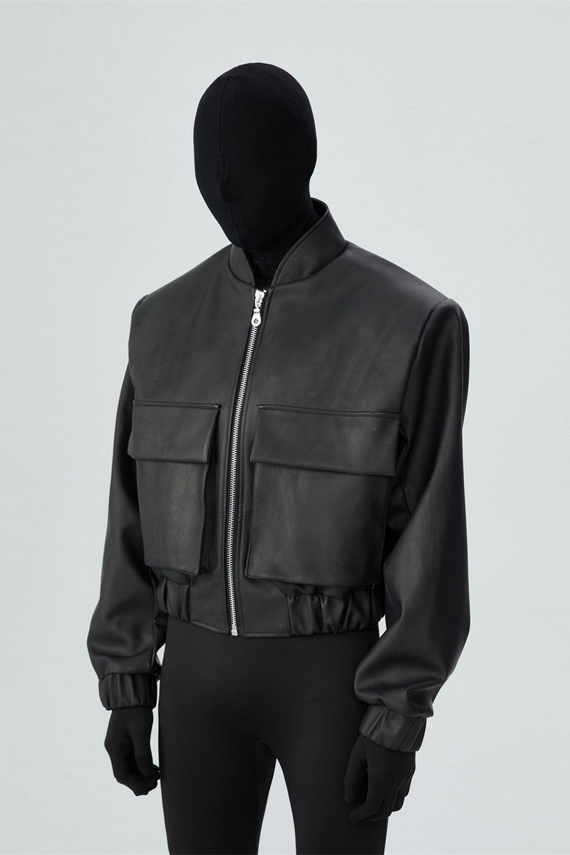 Short PU Leather Jacket