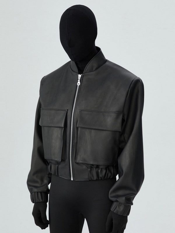 Short PU Leather Jacket