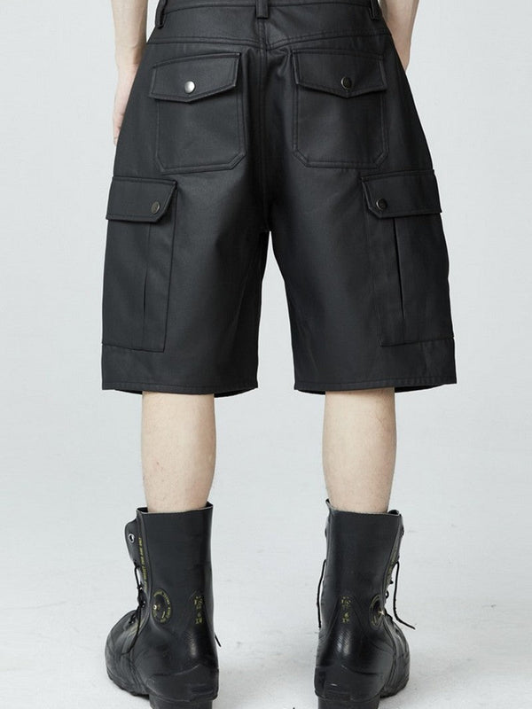 Waxed Multi Pocket Shorts