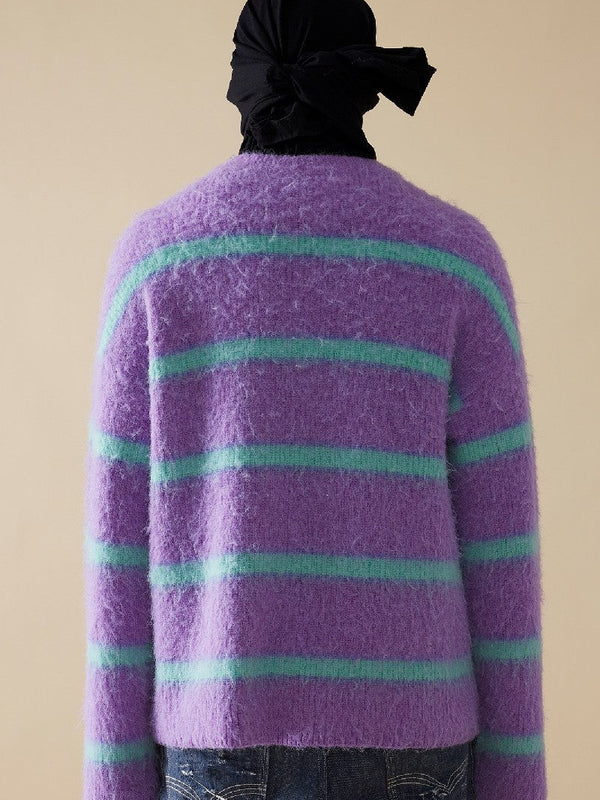 Striped Fur Sweater