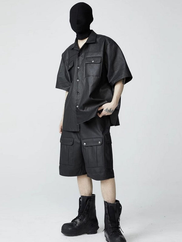 Waxed Multi Pocket Shorts