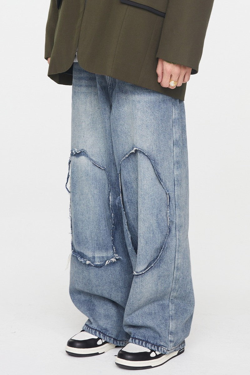 Layered Washed Denim