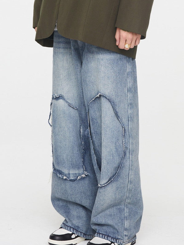 Layered Washed Denim