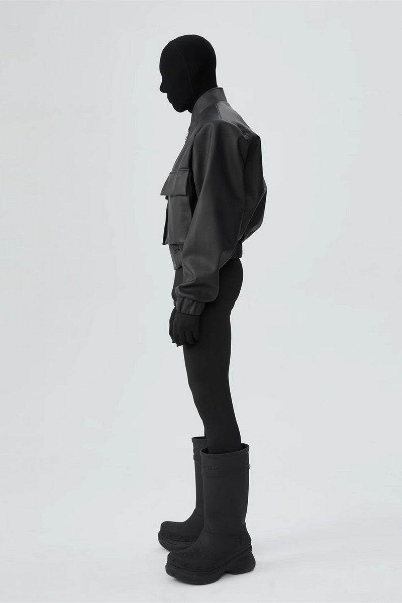 Short PU Leather Jacket