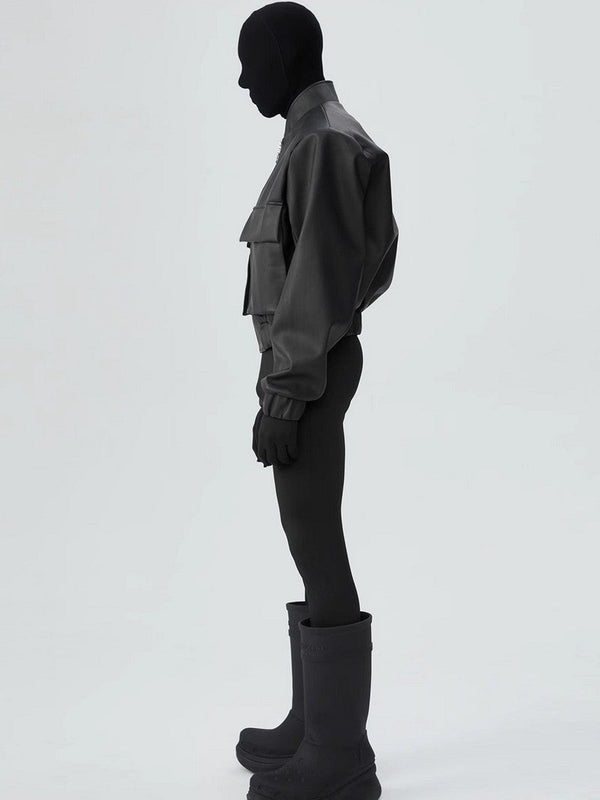 Short PU Leather Jacket