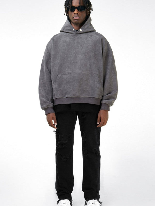 Suede Loose Hoodie