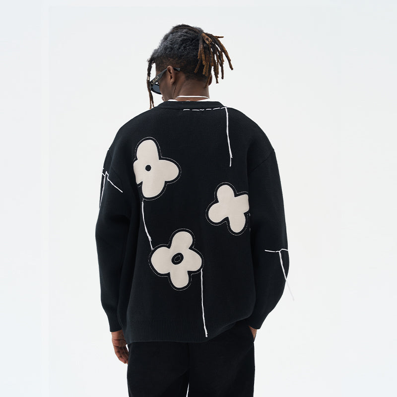 Le Flowers Knitted Cardigan