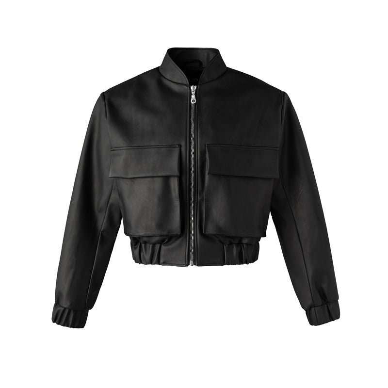 Short PU Leather Jacket