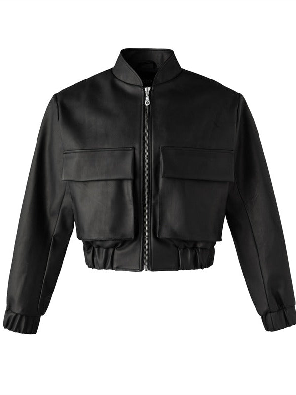 Short PU Leather Jacket