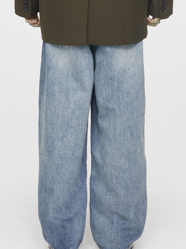 Layered Washed Denim