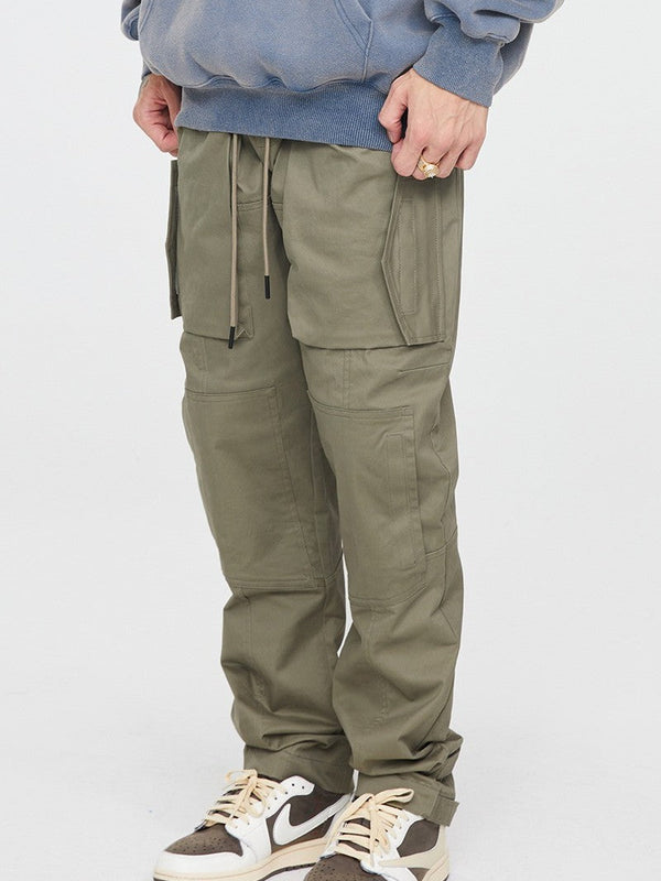 Multi Pocket Straight Trousers