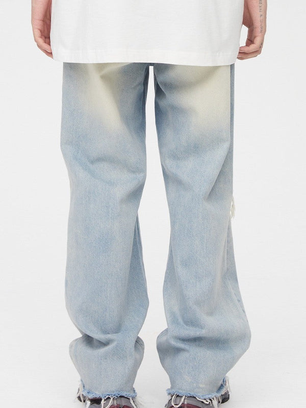 Ripped Loose Flared Denim