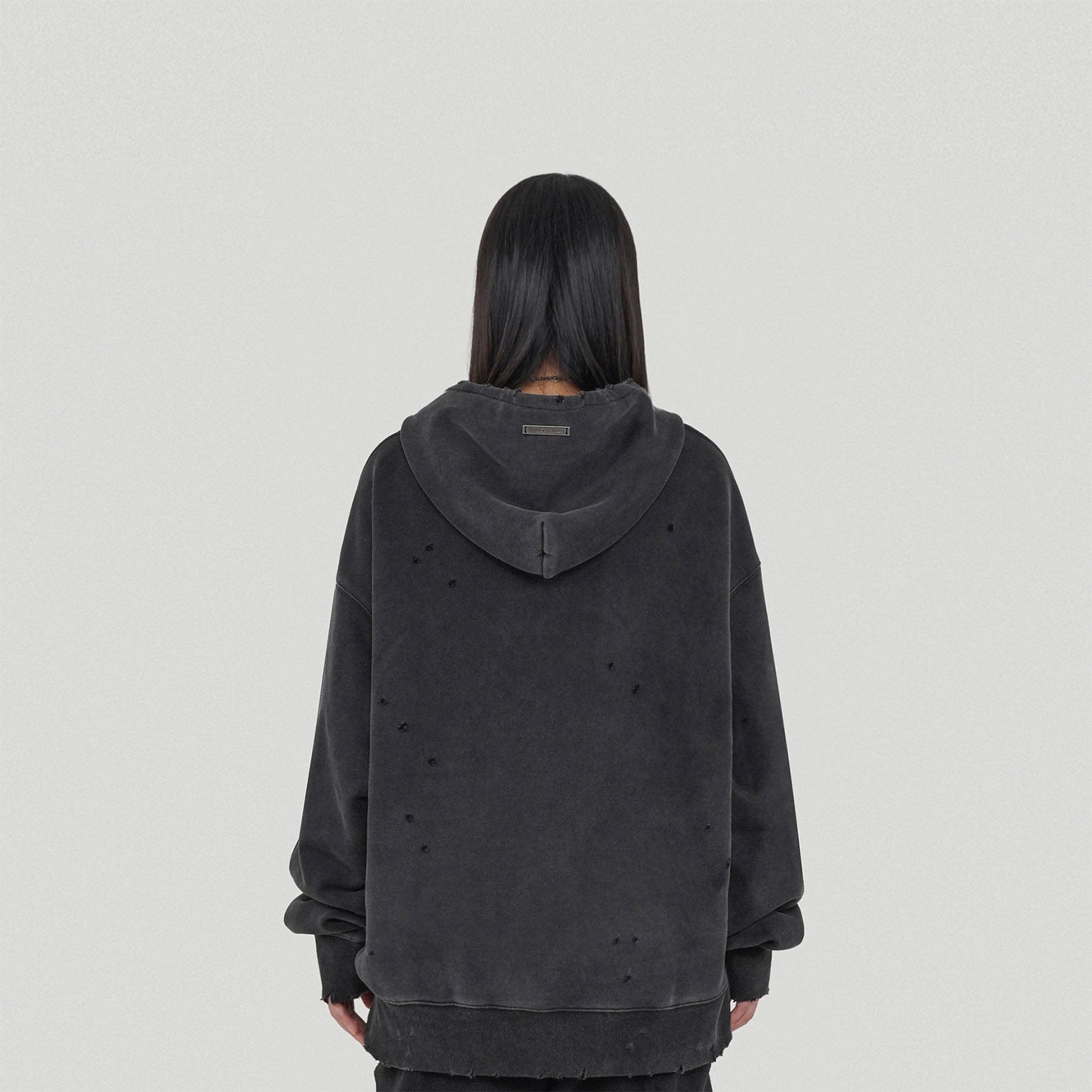 Raven Ripped Hoodie