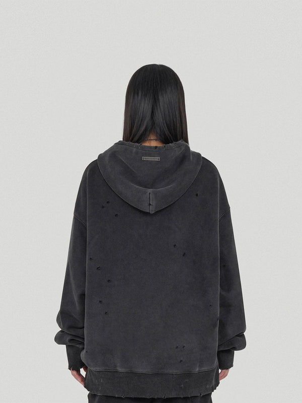 Raven Ripped Hoodie