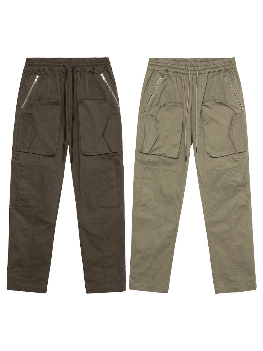 Multi Pocket Straight Trousers