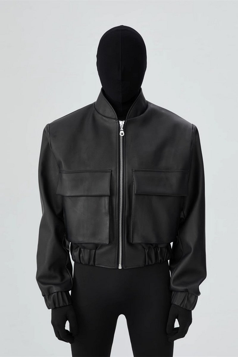 Short PU Leather Jacket