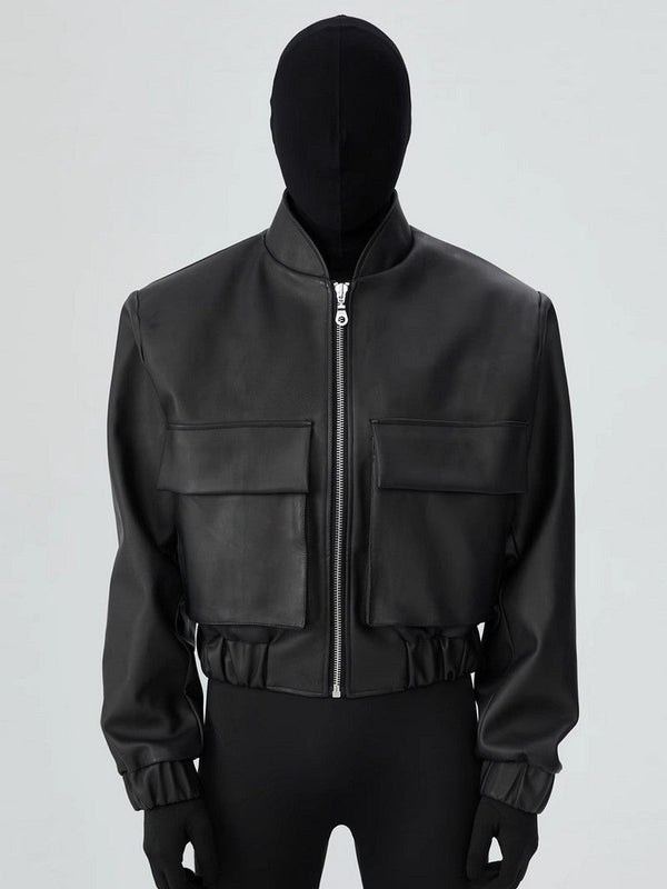 Short PU Leather Jacket