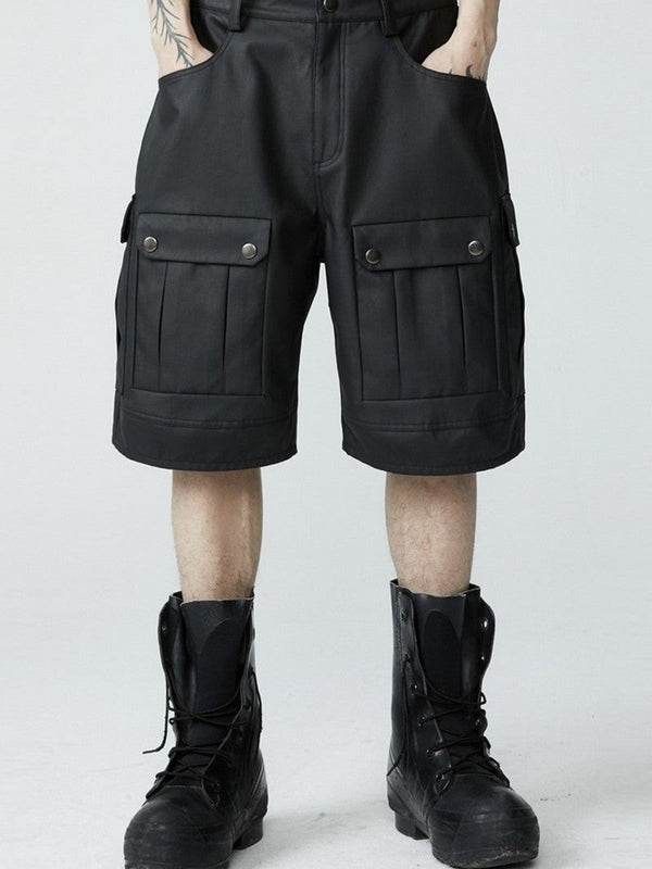 Waxed Multi Pocket Shorts