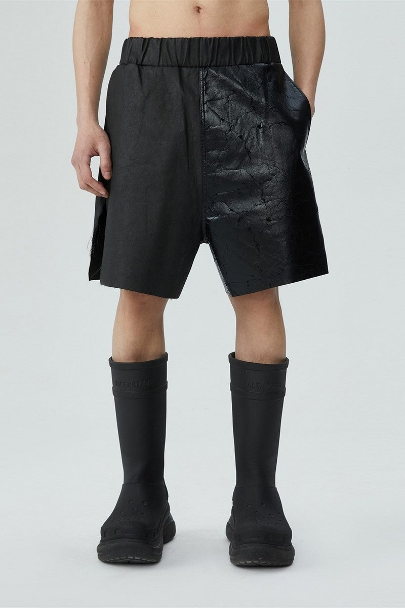 Split Waxed Shorts