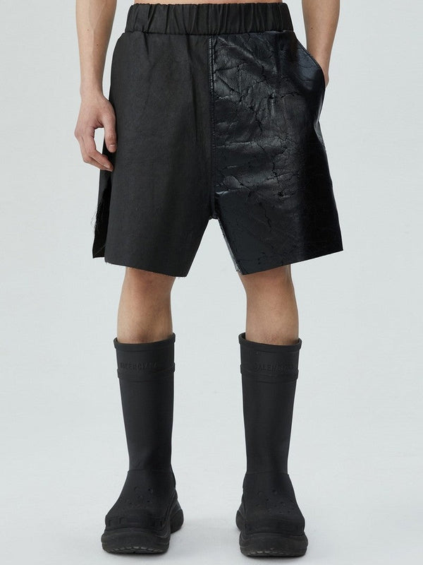 Split Waxed Shorts