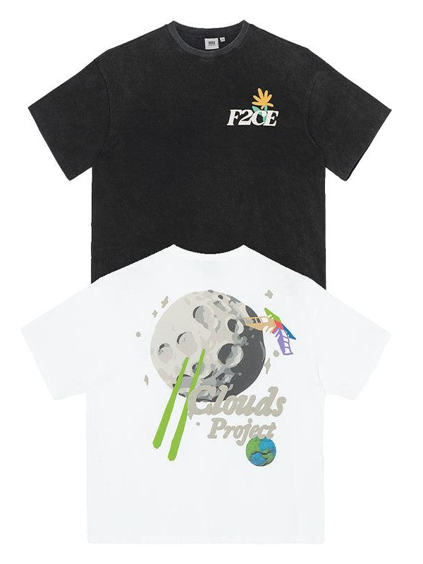 Foam Print Moon Tee - EU Only