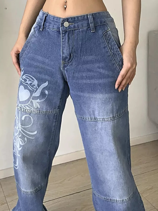 Streetwear Graphic Jeans - ASRO