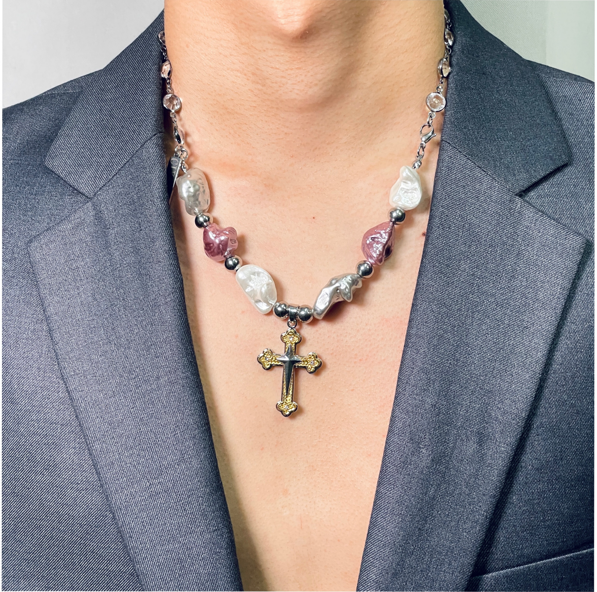 Pearl Cross Necklace - ASRO